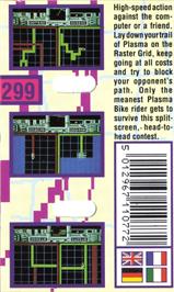 Box back cover for Raster Runner on the Commodore 64.