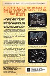 Box back cover for Rdf 1985 - When Superpowers Collide on the Commodore 64.