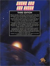 Box back cover for Reach for the Stars on the Commodore 64.