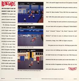 Box back cover for Renegade on the Commodore 64.