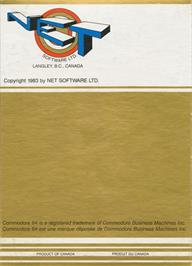 Box back cover for Rescue From Mars on the Commodore 64.
