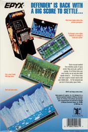 Box back cover for Revenge of Defender on the Commodore 64.