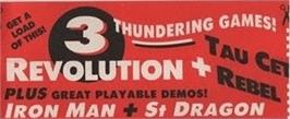 Box back cover for Revolution on the Commodore 64.