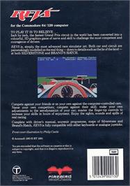 Box back cover for Revs on the Commodore 64.