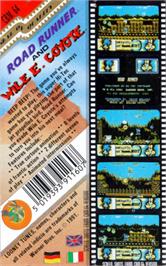 Box back cover for Road Runner And Wile E. Coyote on the Commodore 64.