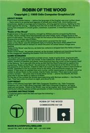 Box back cover for Robin Of The Wood on the Commodore 64.