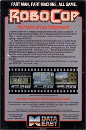 Box back cover for Robocop on the Commodore 64.