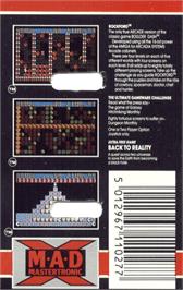 Box back cover for Rockford: The Arcade Game on the Commodore 64.