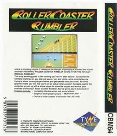 Box back cover for Roller Coaster Rumbler on the Commodore 64.