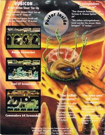 Box back cover for Rubicon on the Commodore 64.