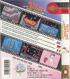 Box back cover for Ruff And Reddy In The Space Adventure on the Commodore 64.