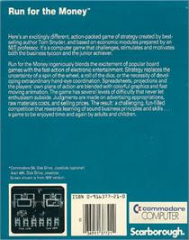 Box back cover for Run For The Money on the Commodore 64.