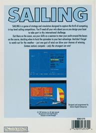 Box back cover for Sailing on the Commodore 64.