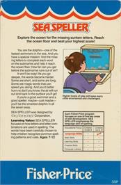 Box back cover for Sea Speller on the Commodore 64.