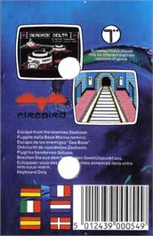 Box back cover for Seabase Delta on the Commodore 64.