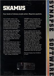 Box back cover for Shamus on the Commodore 64.