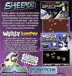 Box back cover for Sheepoid Dx on the Commodore 64.