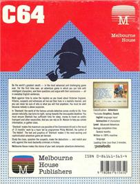Box back cover for Sherlock on the Commodore 64.