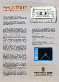 Box back cover for Shootout At The Ok Galaxy on the Commodore 64.
