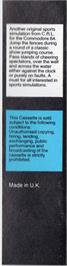 Box back cover for Show Jumping on the Commodore 64.