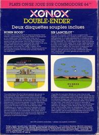 Box back cover for Sir Lancelot (Xonox) on the Commodore 64.