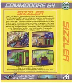 Box back cover for Sizzler on the Commodore 64.