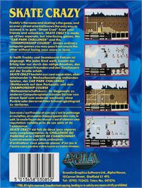 Box back cover for Skate Crazy on the Commodore 64.