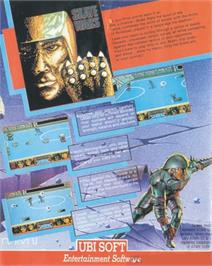Box back cover for Skateball on the Commodore 64.
