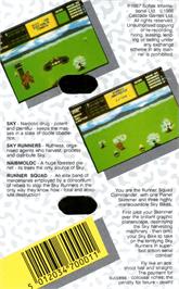 Box back cover for Sky Runner on the Commodore 64.