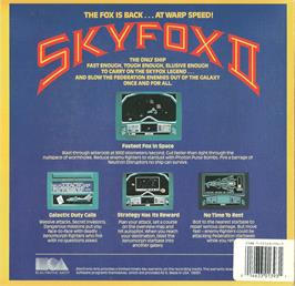 Box back cover for Skyfox 2 - The Cygnus Conflict on the Commodore 64.