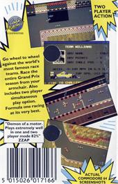 Box back cover for Slicks on the Commodore 64.