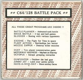 Box back cover for Slugger on the Commodore 64.