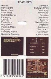 Box back cover for Software House on the Commodore 64.