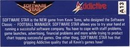 Box back cover for Software Star on the Commodore 64.