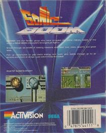 Box back cover for Sonic Boom (Activision) on the Commodore 64.