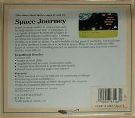 Box back cover for Space Journey on the Commodore 64.