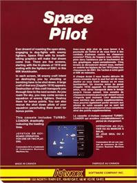 Box back cover for Space Pilot on the Commodore 64.