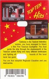 Box back cover for Space Relief on the Commodore 64.