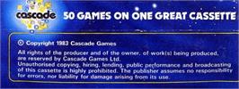 Box back cover for Space Ship on the Commodore 64.