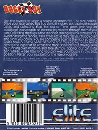 Box back cover for Speed Buggy on the Commodore 64.