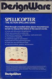 Box back cover for Spellicopter on the Commodore 64.