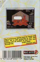 Box back cover for Spellseeker on the Commodore 64.