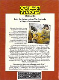 Box back cover for Spider Mountain on the Commodore 64.