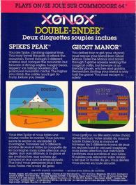 Box back cover for Spike's Peak on the Commodore 64.