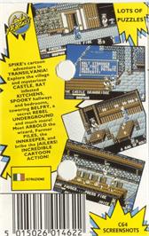 Box back cover for Spike in Transilvania on the Commodore 64.