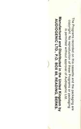 Box back cover for Spite And Malice on the Commodore 64.