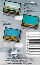 Box back cover for Spitfire on the Commodore 64.