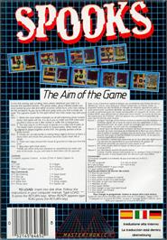 Box back cover for Spooks on the Commodore 64.