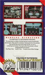 Box back cover for Spore on the Commodore 64.