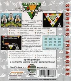 Box back cover for Sporting Triangles on the Commodore 64.
